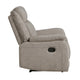 Nez Manual Reclining Chair | Contrast Edges | Dove Gray Microfiber