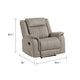 Nez Manual Reclining Chair | Contrast Edges | Dove Gray Microfiber