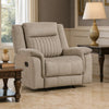 Nez Manual Reclining Chair | Contrast Edges | Dove Gray Microfiber