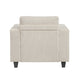 Wely Storage Chair w USB Charging Ports | Beige Corduroy Seat & Back