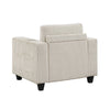 Wely Storage Chair w USB Charging Ports | Beige Corduroy Seat & Back