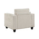 Wely Storage Chair w USB Charging Ports | Beige Corduroy Seat & Back