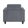 Wely Storage Chair w USB Charging Ports | Dark Gray Corduroy Seat & Back