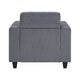 Wely Storage Chair w USB Charging Ports | Dark Gray Corduroy Seat & Back
