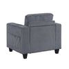 Wely Storage Chair w USB Charging Ports | Dark Gray Corduroy Seat & Back