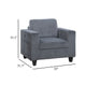 Wely Storage Chair w USB Charging Ports | Dark Gray Corduroy Seat & Back