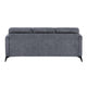 Teli Sofa | Textured Dark Gray Microfiber | Black Metal Legs | 79"