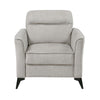 Teli Sofa Armchair | Light Tan Brown Microfiber | Black Metal Legs
