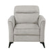 Teli Sofa Armchair | Light Tan Brown Microfiber | Black Metal Legs