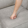 Teli Sofa Armchair | Light Tan Brown Microfiber | Black Metal Legs