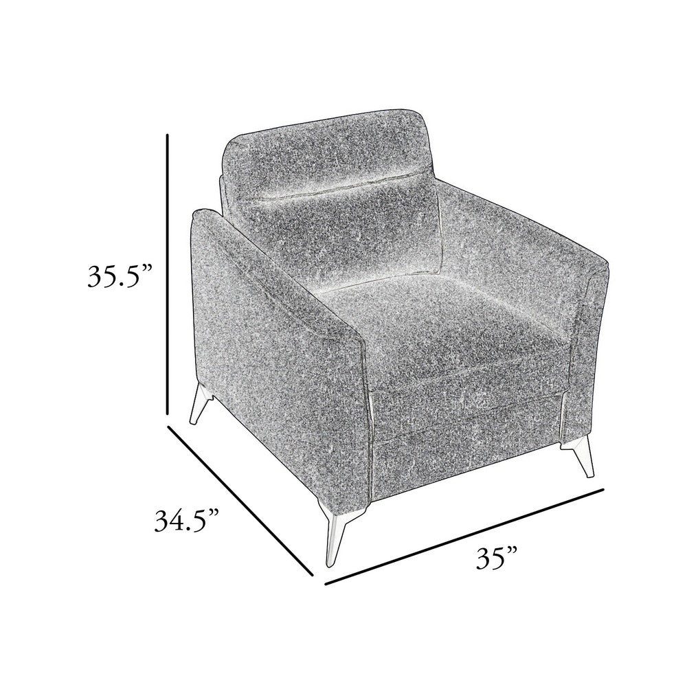 Teli Sofa Armchair | Light Tan Brown Microfiber | Black Metal Legs