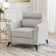 Teli Sofa Armchair | Light Tan Brown Microfiber | Black Metal Legs