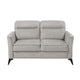 Teli Loveseat | Light Tan Brown Microfiber | Black Metal Legs | 57"