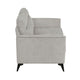Teli Loveseat | Light Tan Brown Microfiber | Black Metal Legs | 57"