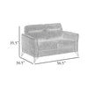 Teli Loveseat | Light Tan Brown Microfiber | Black Metal Legs | 57"