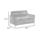 Teli Loveseat | Light Tan Brown Microfiber | Black Metal Legs | 57"