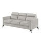Teli Sofa | Light Tan Brown Microfiber | Black Metal Legs | 79"