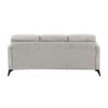 Teli Sofa | Light Tan Brown Microfiber | Black Metal Legs | 79"