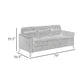 Teli Sofa | Light Tan Brown Microfiber | Black Metal Legs | 79"