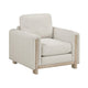 Lny Sofa Armchair | Beige Polyester Natural Brown Frame & Legs