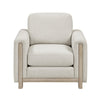 Lny Sofa Armchair | Beige Polyester Natural Brown Frame & Legs