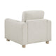 Lny Sofa Armchair | Beige Polyester Natural Brown Frame & Legs