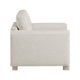 Lny Sofa Armchair | Beige Polyester Natural Brown Frame & Legs