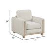 Lny Sofa Armchair | Beige Polyester Natural Brown Frame & Legs