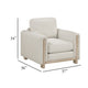 Lny Sofa Armchair | Beige Polyester Natural Brown Frame & Legs