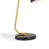 Kemy Desk Lamp w Pivoting Shade | Marble Base | Black & Gold | 22"