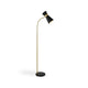 Kemy Floor Lamp w Pivoting Shade | Marble Base | Black & Gold | 62"