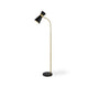 Kemy Floor Lamp w Pivoting Shade | Marble Base | Black & Gold | 62"