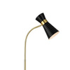 Kemy Floor Lamp w Pivoting Shade | Marble Base | Black & Gold | 62"