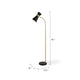 Kemy Floor Lamp w Pivoting Shade | Marble Base | Black & Gold | 62"