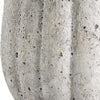 Table Lamp | Weathered Stone Gray Ceramic | White Linen Shade 28"