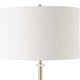 Gek Floor Lamp | Off White Linen Shade | Black Tapered Base | 63"