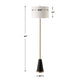 Gek Floor Lamp | Off White Linen Shade | Black Tapered Base | 63"