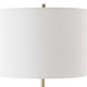 Gek Table Lamp | Off White Linen Shade | Black Tapered Base | 28"