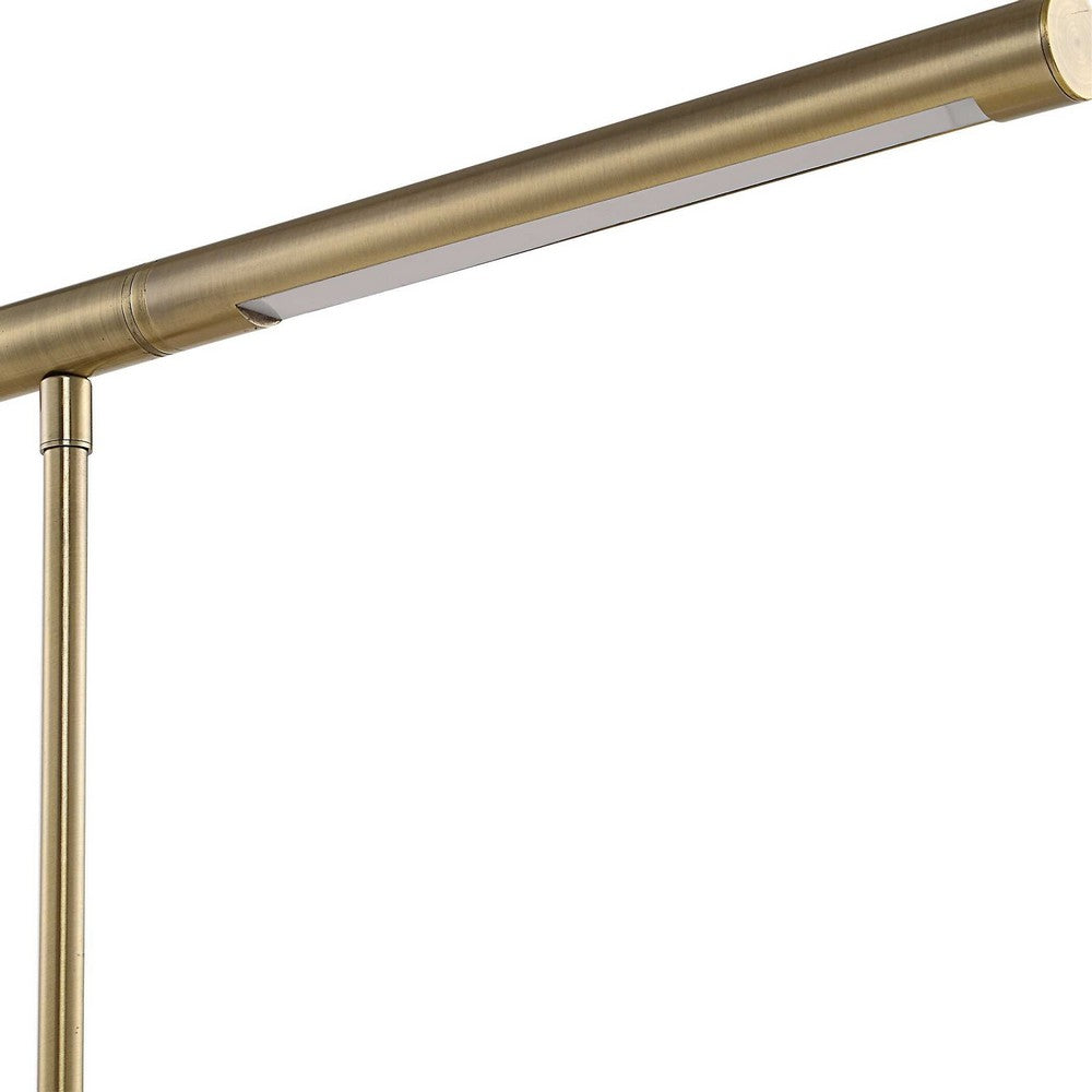 Lra Desk Lamp | Rotating Arm | LED Light System | Antique Brass 17"