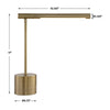 Lra Desk Lamp | Rotating Arm | LED Light System | Antique Brass 17"
