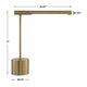 Lra Desk Lamp | Rotating Arm | LED Light System | Antique Brass 17"
