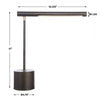 Lra Desk Lamp | Rotating Arm | LED Light System | Dark Bronze 17"