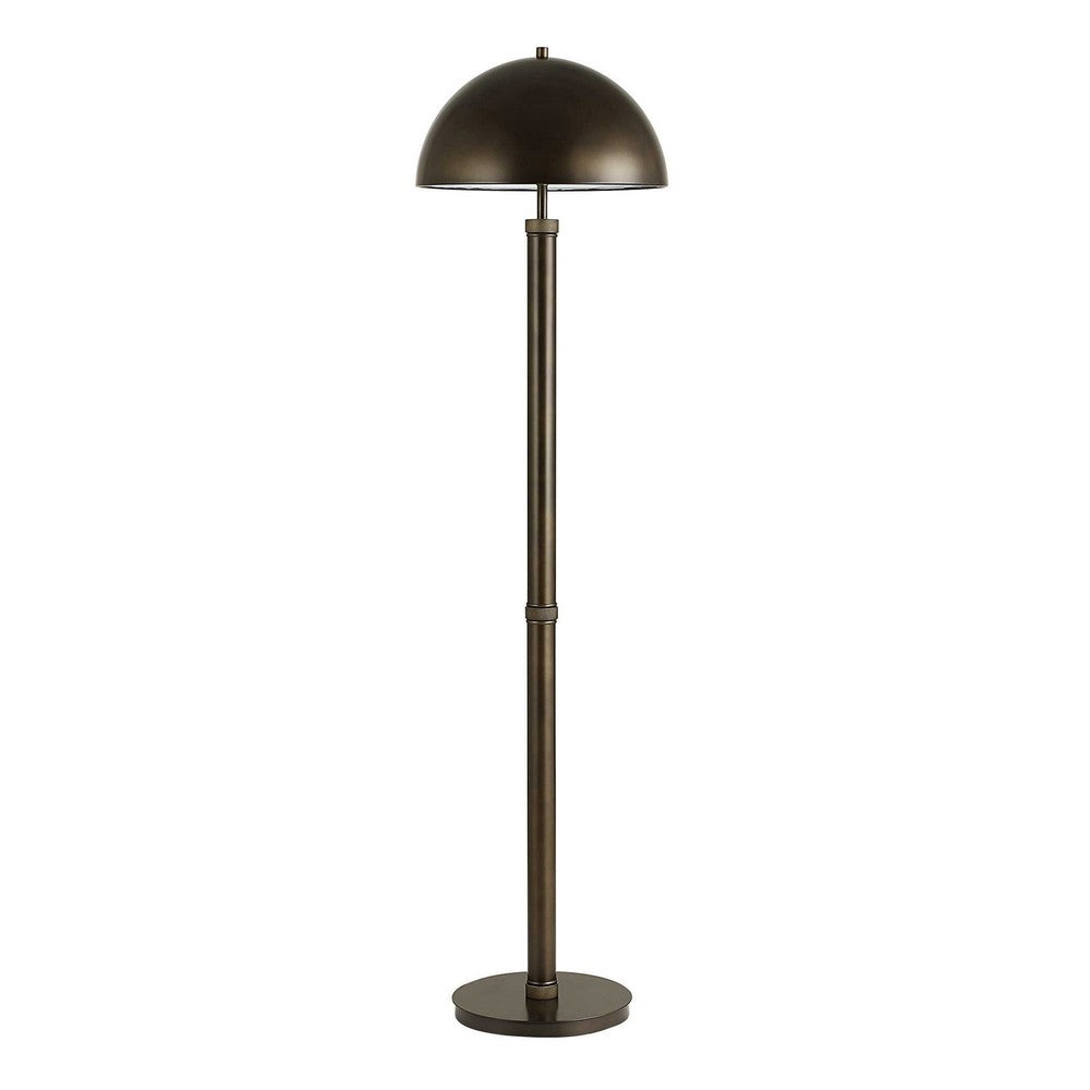 Jesy Modern Floor Lamp with Dome Metal Shade | 59" Dark Bronze