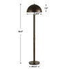 Jesy Modern Floor Lamp with Dome Metal Shade | 59" Dark Bronze