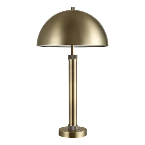 Jesy Modern Table Lamp with Dome Metal Shade | 27" Antique Brass