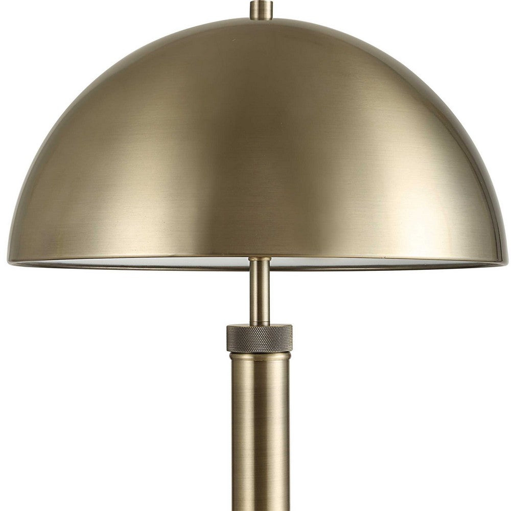 Jesy Modern Table Lamp with Dome Metal Shade | 27" Antique Brass
