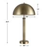 Jesy Modern Table Lamp with Dome Metal Shade | 27" Antique Brass