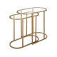 Valo 2pc Nesting Accent Table Set | Retro Glass Oval Top | Antique Brass