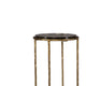 Hex Accent Table | 12" Round Recycled Glass Top | Gold Iron Frame