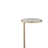 Mez Accent Table | 10" Round White Marble Top | Retro Gold Iron